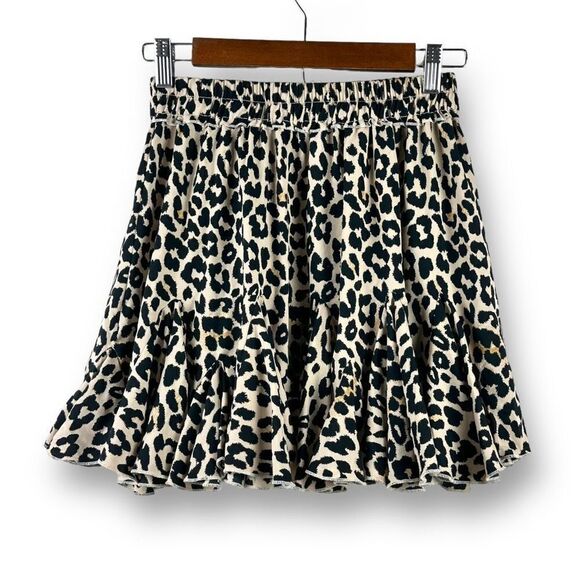 Aakaa leopard print ruffle skirt size S - Picture 2 of 8